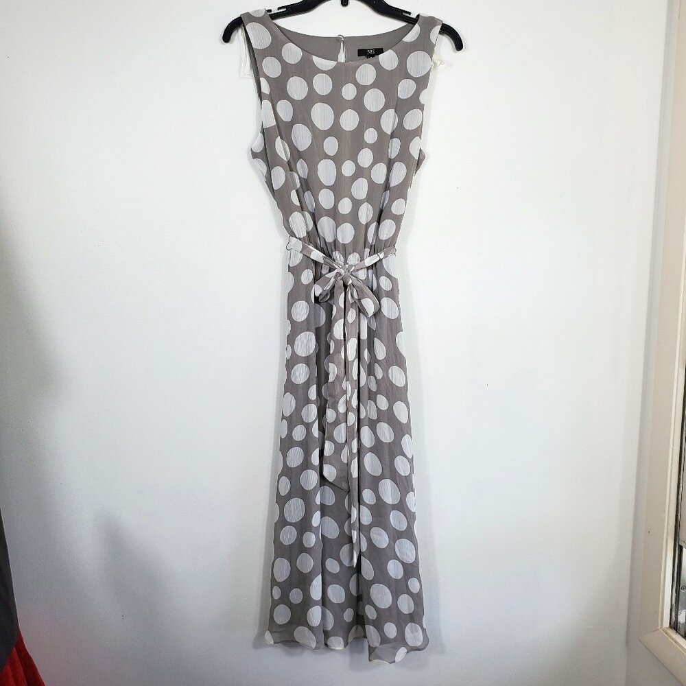 Grey and White JBS Midi Dress Size 8 Great Spring Summer Wear Sleeveless
